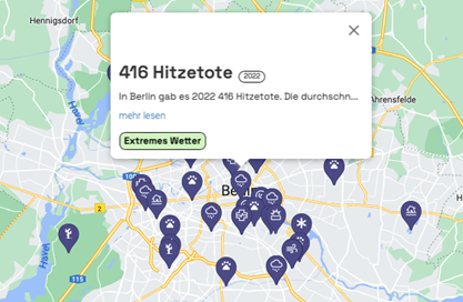 Abbildung 1: Climate Stories Map von Lina Pfeiffer