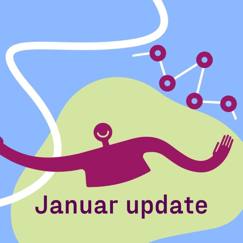 Blau Weiss Minimalistisch Hallo Januar Monatsanfang Instagram Post